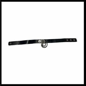 Leather Choker w Metal Buckle Punk Emo Goth Grunge Witchy Vamp Festival Hardware